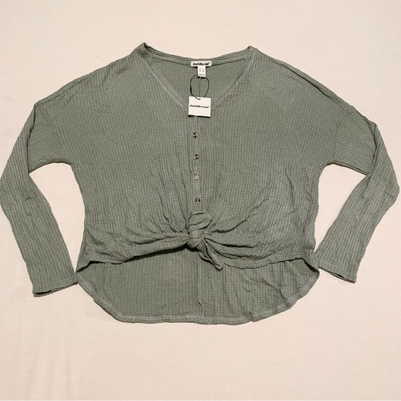 Charlotte Russe Womens Button Up Tie Up Long Sleeve Top Size XL - Picture 16 of 16